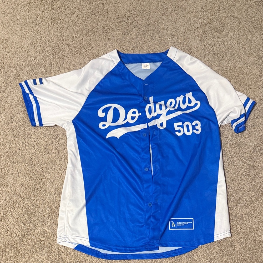 Dodgers Blue and White Women's Top
